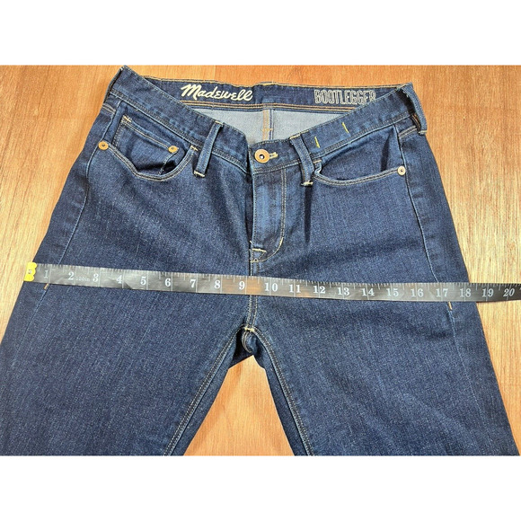 Madewell Women's Jeans Straight Bootlegger Dark Wash Denim Size 26X 32 Blue Low - Picture 11 of 15